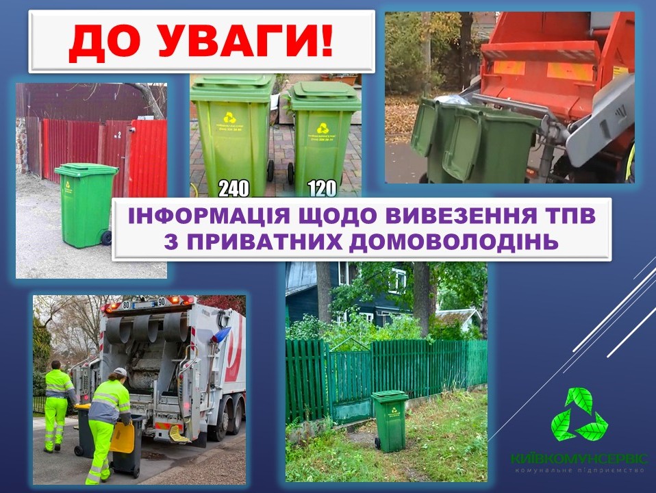 Вивезення ТПВ з приватного сектору.